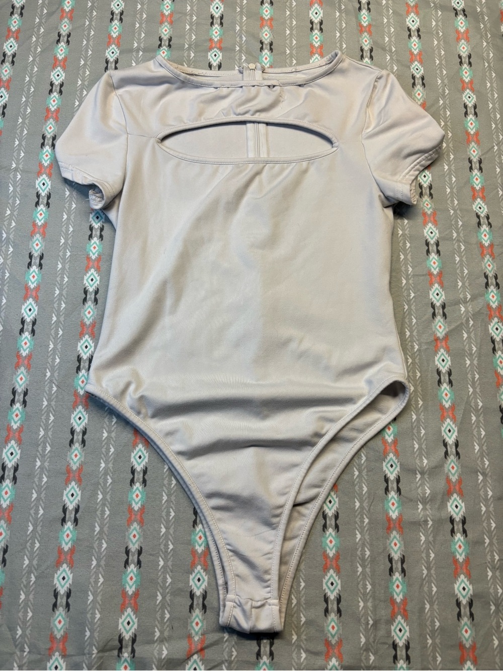 🍄White Cut-Out Bodysuit